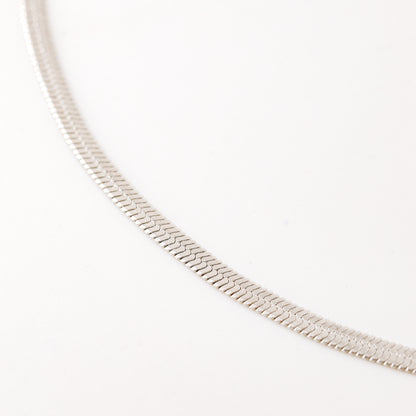 Layering Flat Snake Chain Necklace