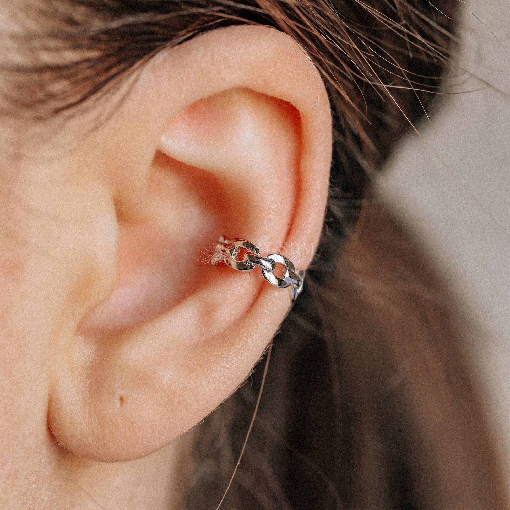 Chain Link Ear Cuff • Minimalist Cartilage Ear Cuff Earring • BYSDMJEWELS
