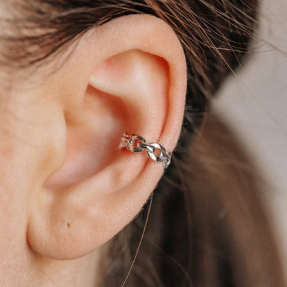 Chain Link Ear Cuff • Minimalist Cartilage Ear Cuff Earring • BYSDMJEWELS
