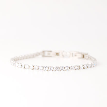 3mm Tennis Bracelet • Clear Tennis Bracelet • Dainty Bracelet • Diamond Bracelet • Stainless Steel • Minimalist Bracelet • BYSDMJEWELS