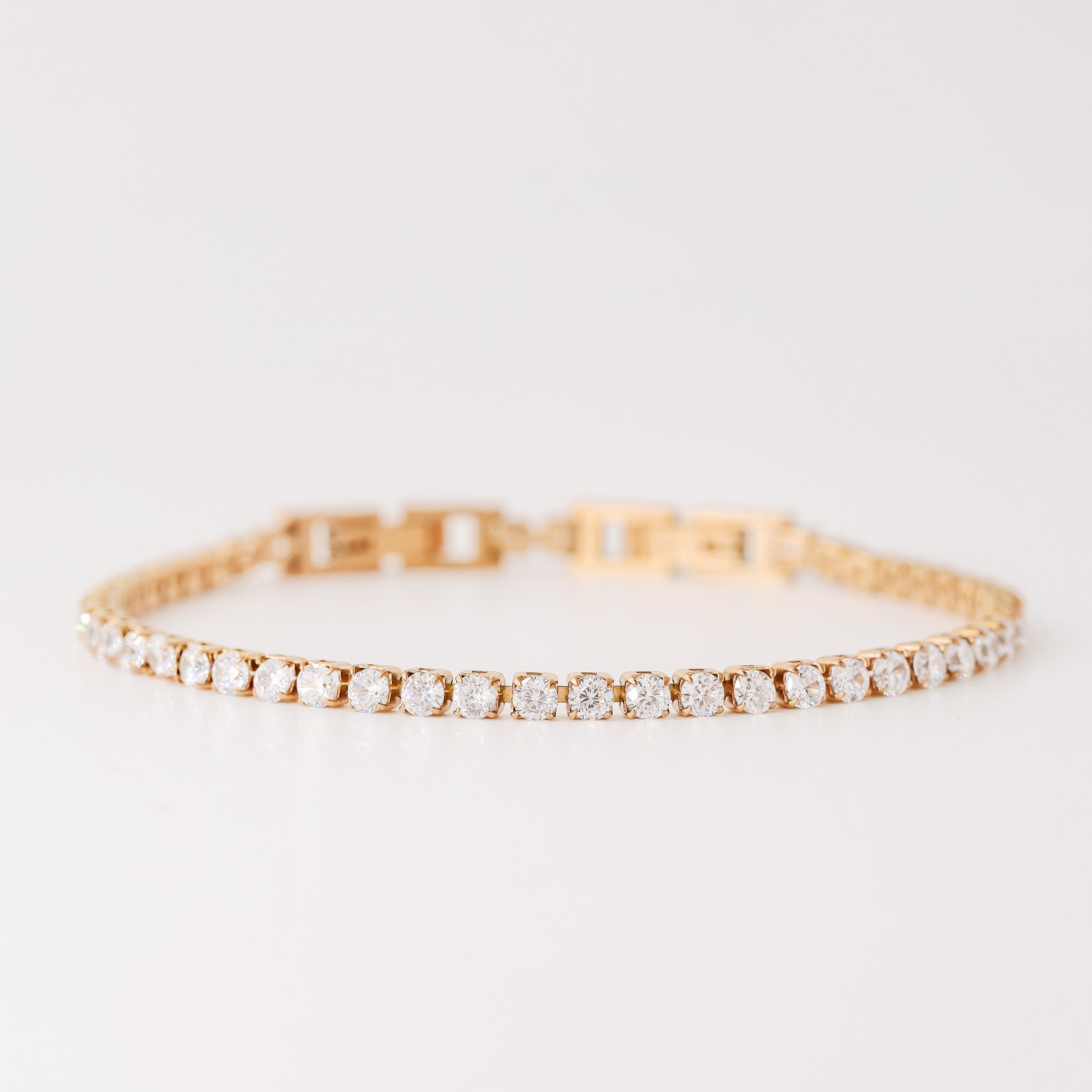 3mm Tennis Bracelet • Cubic Zirconia Tennis Bracelet • Dainty Bracelet • Diamond Bracelet • Rose Gold • Minimalist Bracelet • BYSDMJEWELS