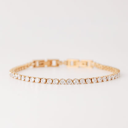 3mm Tennis Bracelet • Cubic Zirconia Tennis Bracelet • Dainty Bracelet • Diamond Bracelet • Rose Gold • Minimalist Bracelet • BYSDMJEWELS