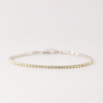 2mm Green Pear Tennis Bracelet • Cubic Zirconia Tennis Bracelet • Dainty Bracelet • Diamond Bracelet • Gift for Her • BYSDMJEWELS