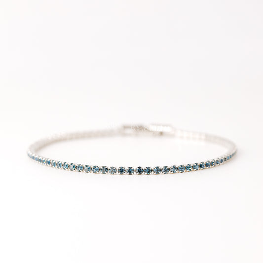 2mm Ocean Blue Tennis Bracelet