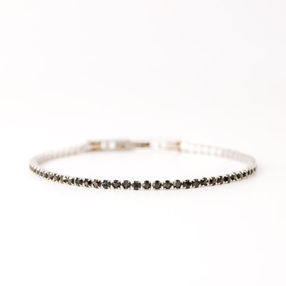 2mm Black Tennis Bracelet