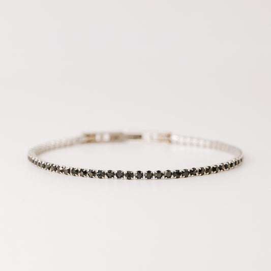 2mm Black Tennis Bracelet • Cubic Zirconia Tennis Bracelet • Dainty Bracelet • Diamond Bracelet • Gift for Her • BYSDMJEWELS