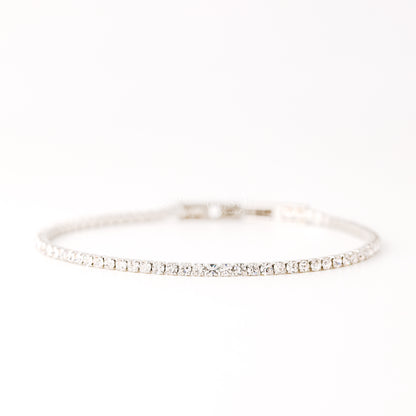 2mm Tennis Bracelet • Cubic Zirconia Tennis Bracelet • Dainty Bracelet • Diamond Bracelet • Gift for Her • BYSDMJEWELS