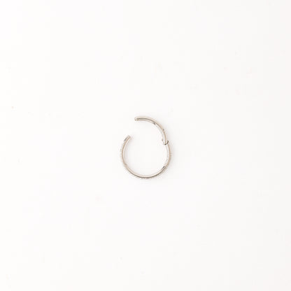 Titanium CZ Round Paved Earring Nose Ring Conch Ring Piercing • 14ga, 16ga, 18ga, 6, 8, 10, 11, 12mm • Solid G23 Titanium • BYSDMJEWELS