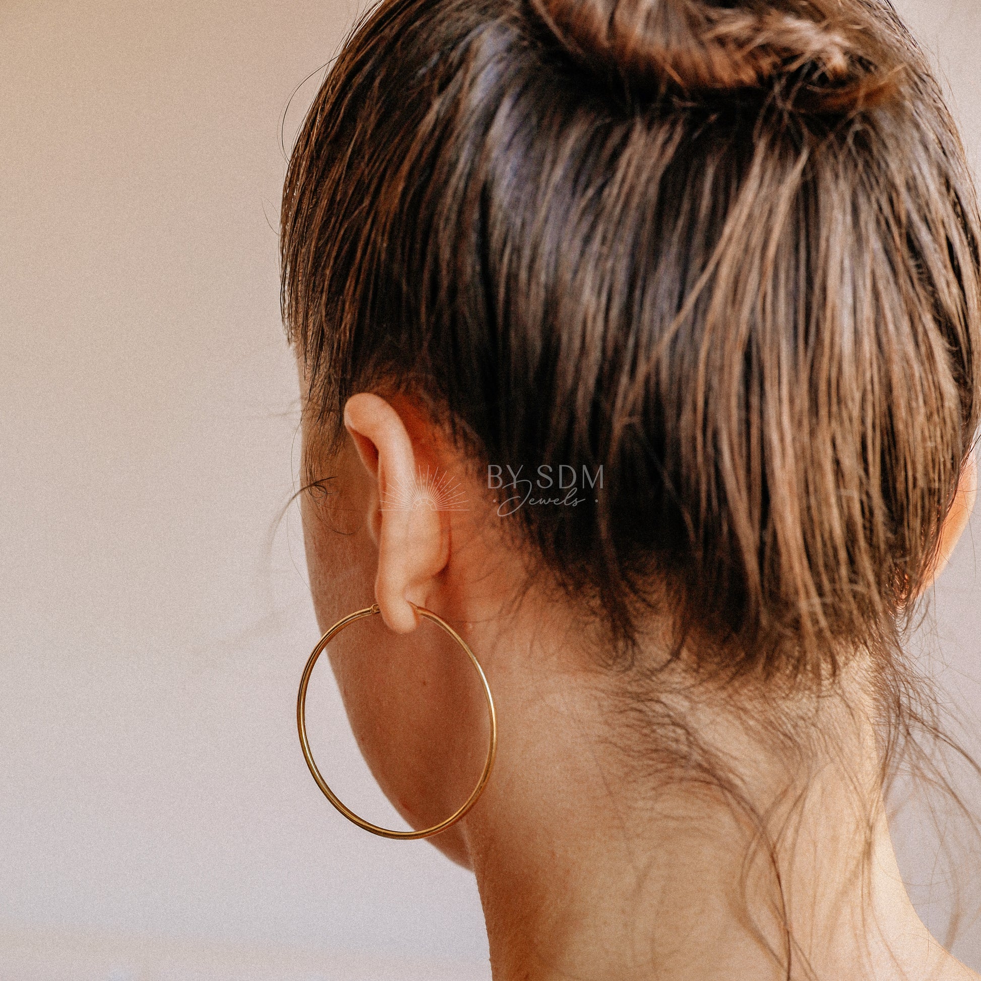 Large Thin Hoop Earrings • Everyday Hoop Earrings • BYSDMJEWELS