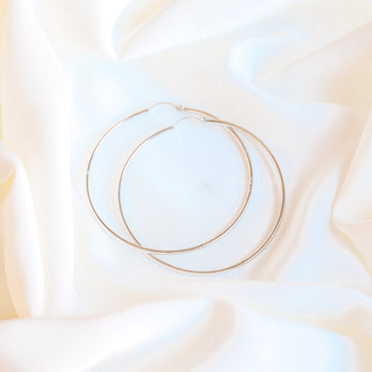 Large Thin Hoop Earrings • Everyday Hoop Earrings • BYSDMJEWELS