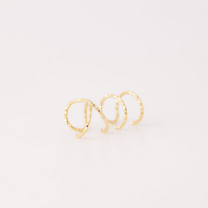 Gold Double Line or Criss Cross Ear Cuff