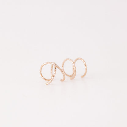 Set of 2 or Single Ear Cuff • Double Line & Criss Cross Ear Cuff • No Piercing Cartilage Ear Cuff • Textured Ear Cuff • Diamond Cut Ear Cuff