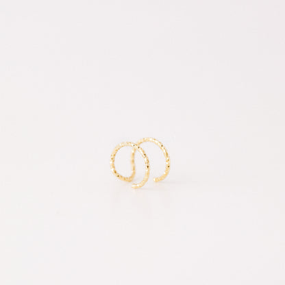 Gold Double Line or Criss Cross Ear Cuff