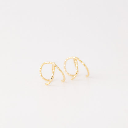 Gold Double Line or Criss Cross Ear Cuff