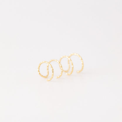 Gold Double Line or Criss Cross Ear Cuff