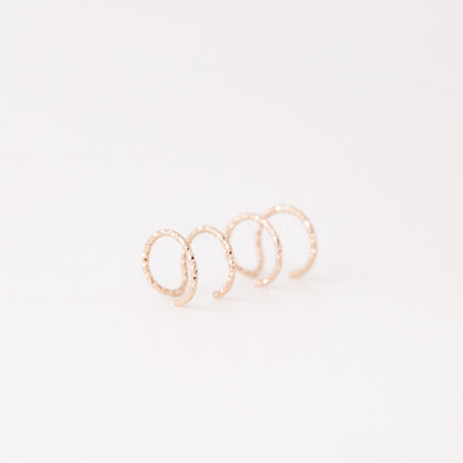 Set of 2 or Single Ear Cuff • Double Line & Criss Cross Ear Cuff • No Piercing Cartilage Ear Cuff • Textured Ear Cuff • Diamond Cut Ear Cuff