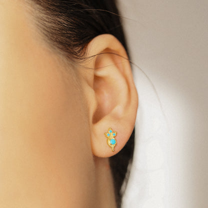 Minimal boho turquoise earrings for everyday wear