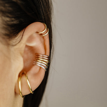 Minimalist Ear Cuff for Ear Lobes, Conch, and Helix