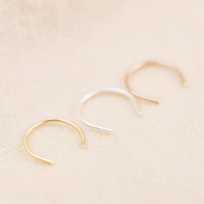 Arc Septum Retainer Gold Septum Retainer Horseshoe Septum Nose Hoop Ring Retainer Septum 22g 20g 18g 16g 14g 6 7 8 9 10mm Inner Diameter