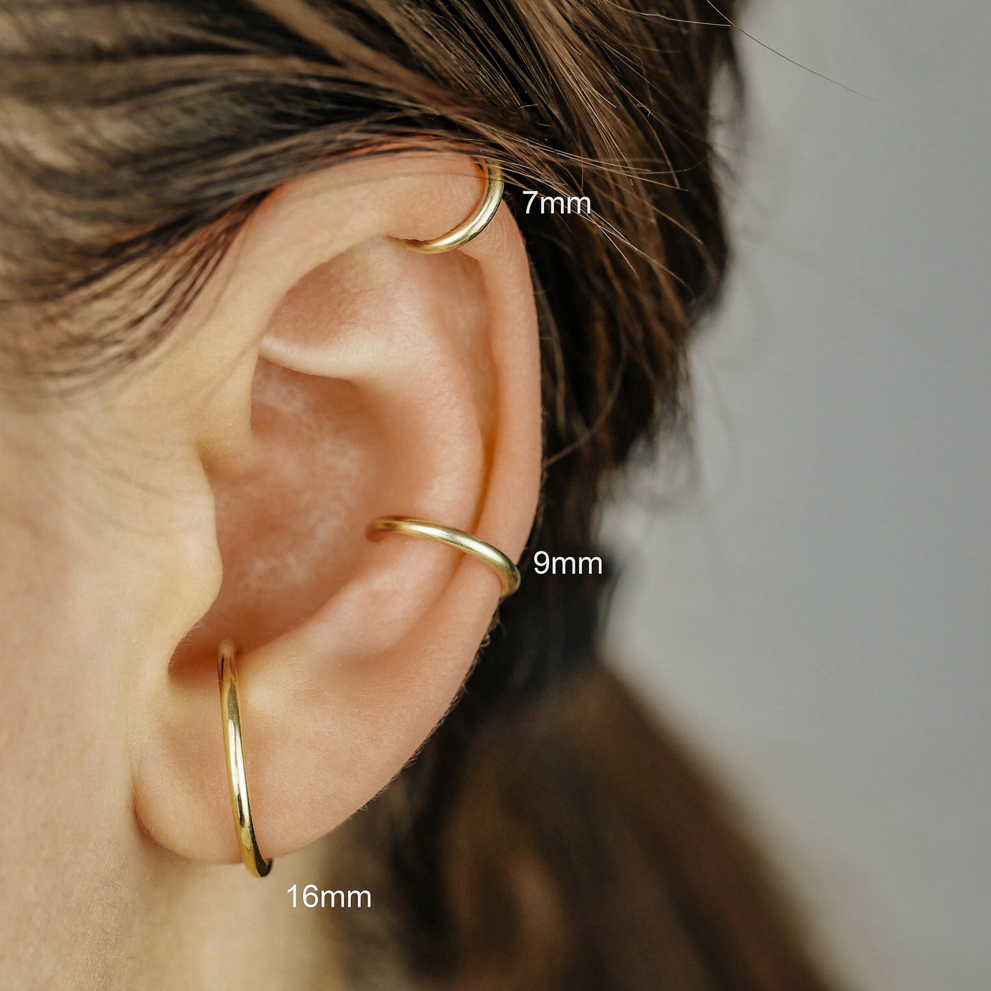 Minimalist Ear Cuff for Ear Lobes, Conch, and Helix