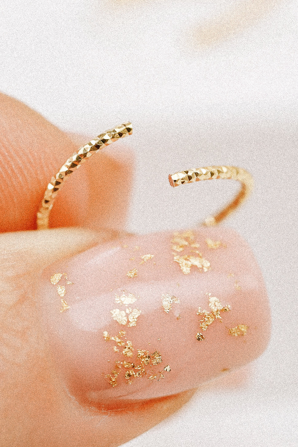 Diamond Cut Helix Hoop - Tiny Cartilage Earring - Endless Ring Hoops