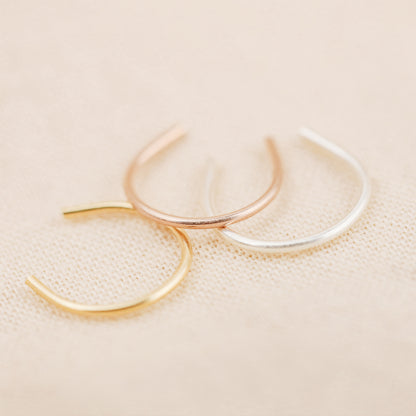 Arc Septum Retainer Gold Septum Retainer Horseshoe Septum Nose Hoop Ring Retainer Septum 22g 20g 18g 16g 14g 6 7 8 9 10mm Inner Diameter