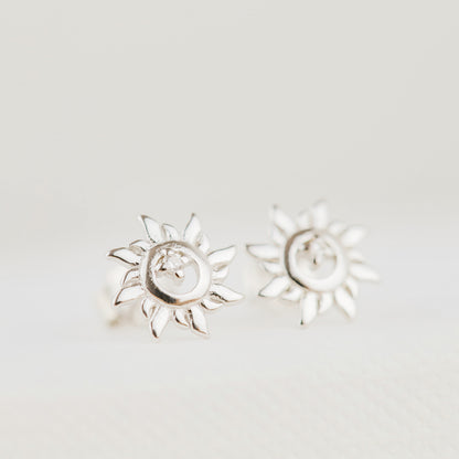 Silver Sun Earrings Tiny Gold Stud Earrings Dainty Stud Earrings Minimalist Earrings Delicate Mini Sunshine Stud Earrings Sun Jewelry