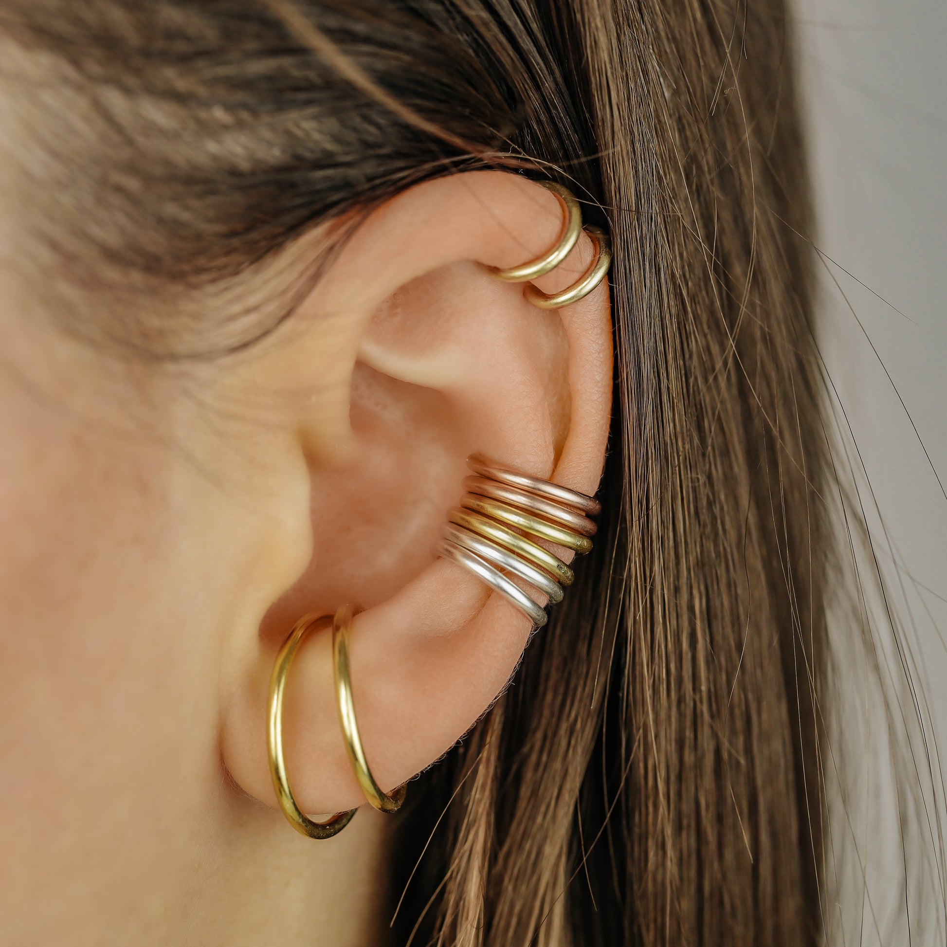 Minimalist Ear Cuff for Ear Lobes, Conch, and Helix