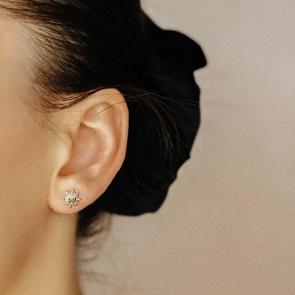 Silver Sun Earrings Tiny Gold Stud Earrings Dainty Stud Earrings Minimalist Earrings Delicate Mini Sunshine Stud Earrings Sun Jewelry
