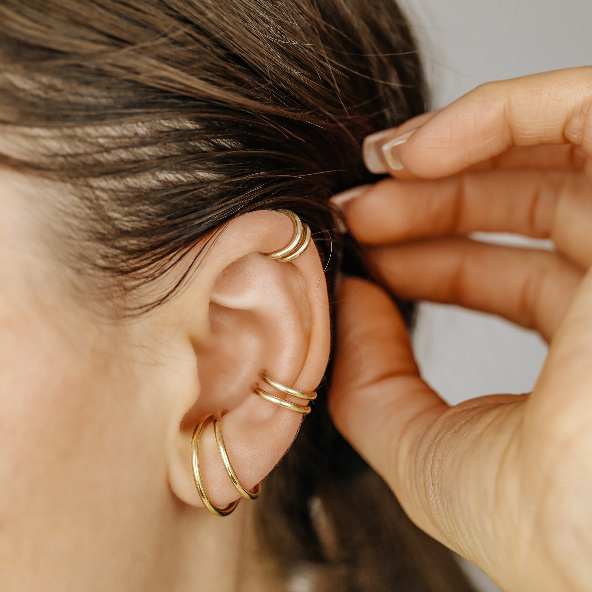 Minimalist Ear Cuff for Ear Lobes, Conch, and Helix