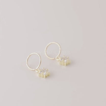 20G & 8mm Star Cartilage Hoop Earring