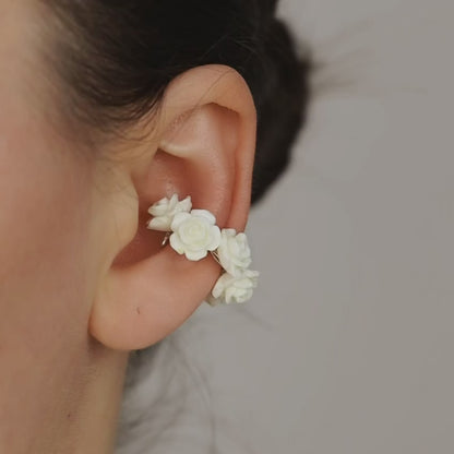 Resin Rose Conch Ear Cuff