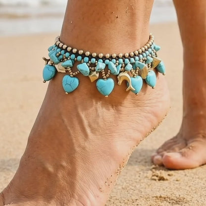 Turquoise Charm Anklet
