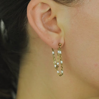 Double Chain Dangle Earrings