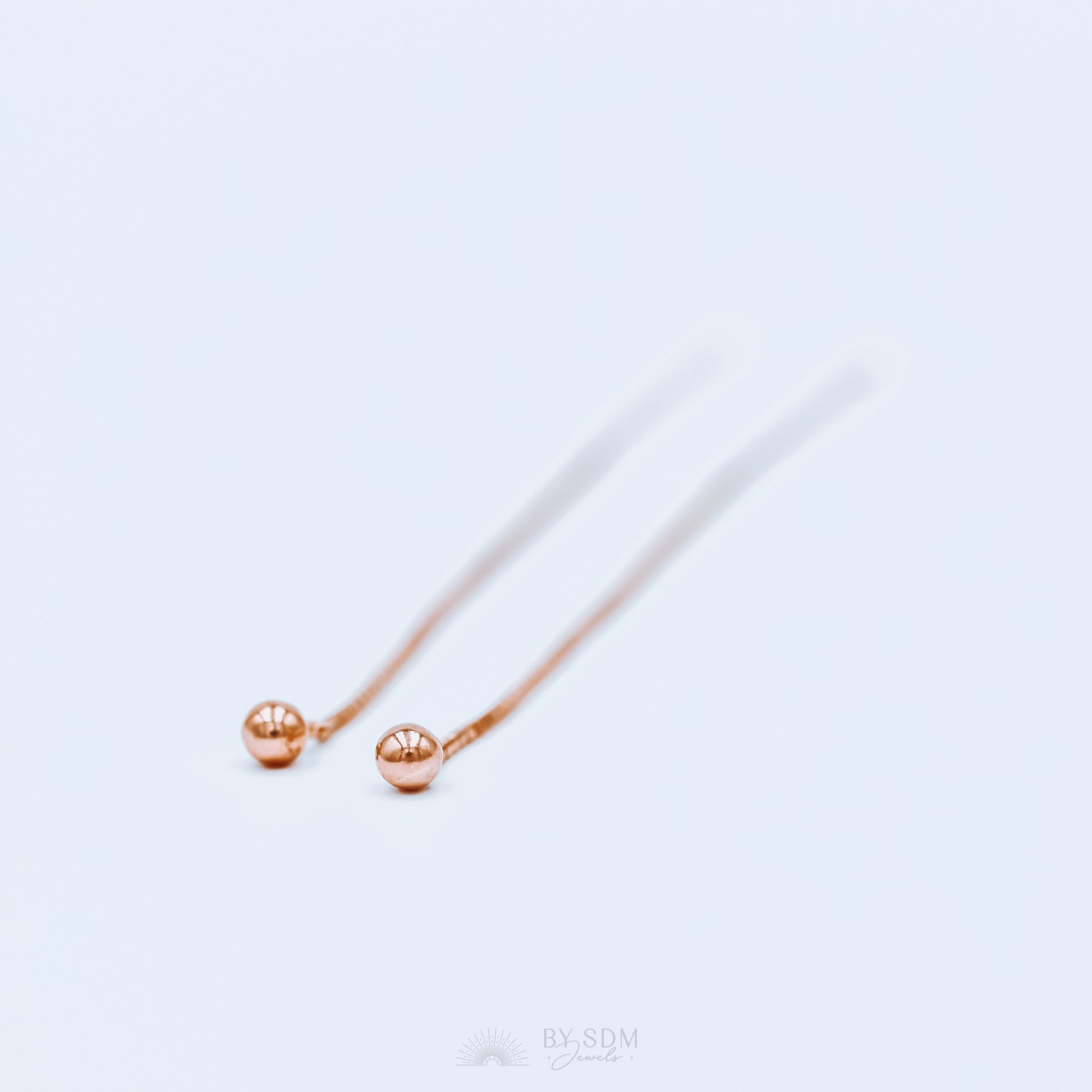 Tiny Ball Ear Threader • Gold, Silver, Rose Gold