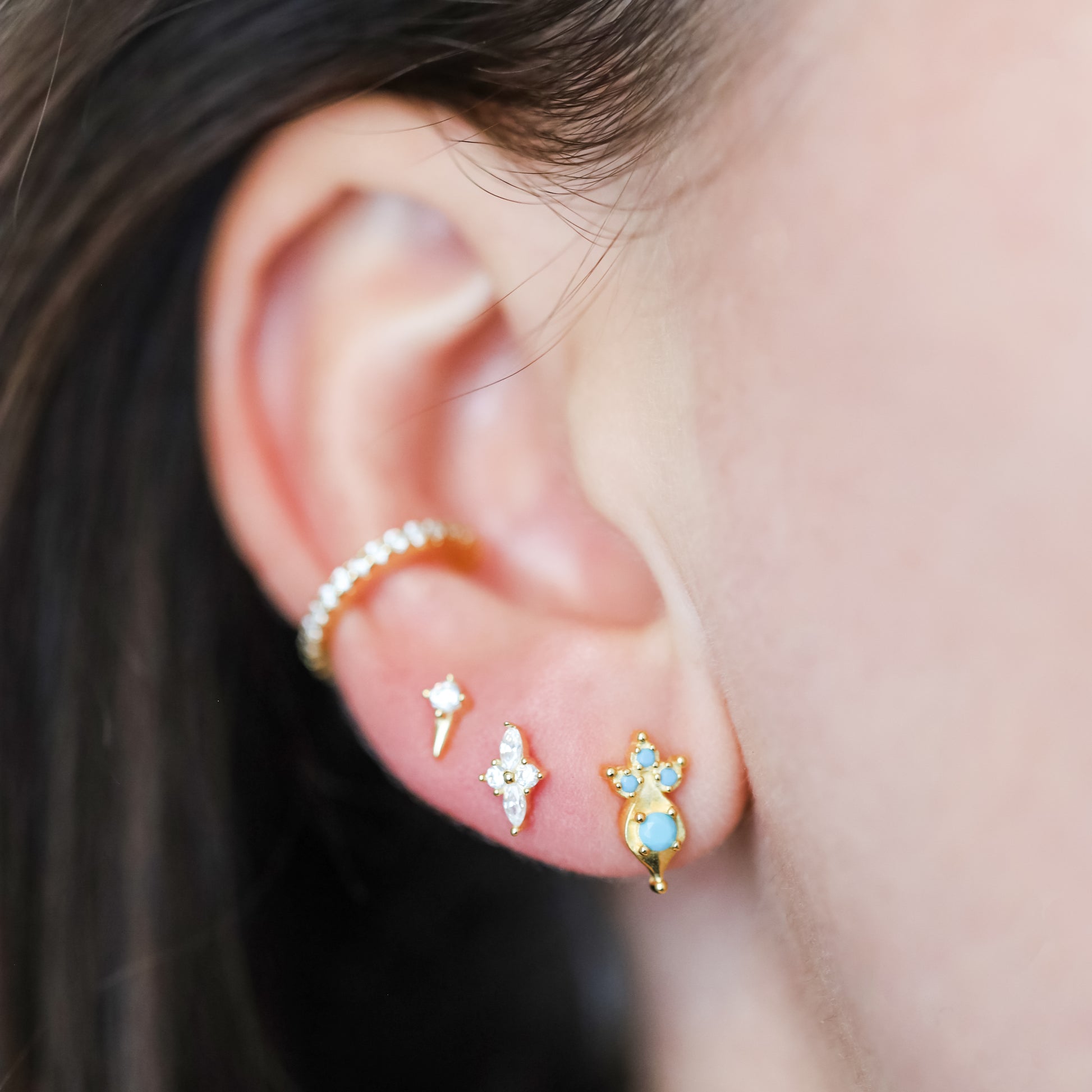 Turquoise Stud Earrings freeshipping - Bysdmjewels