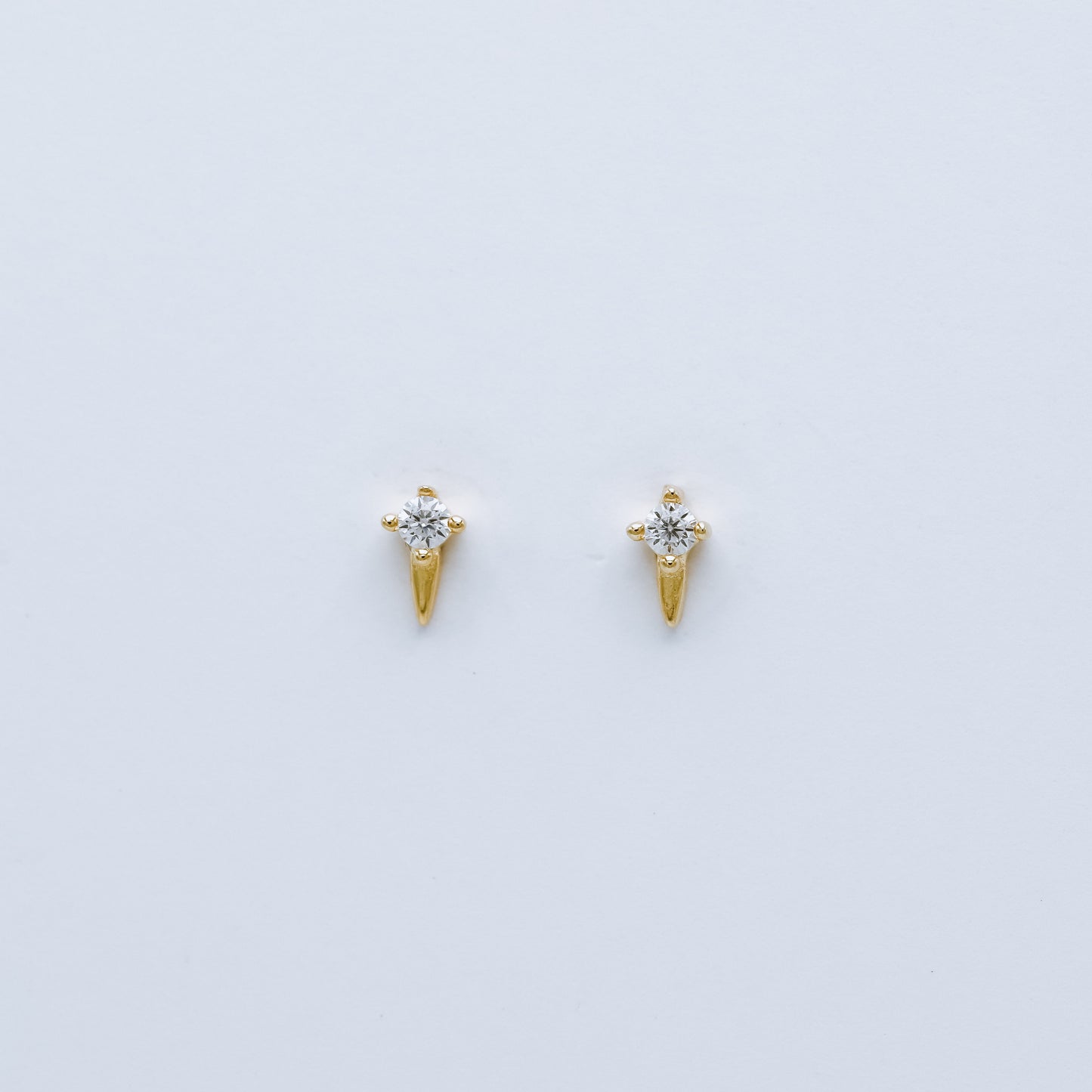 Dainty CZ Spike Stud Earrings, Helix Small Cone Post Stud Earrings, Cartilage Tragus Studs, Second Hole Earrings, BYSDMJEWELS