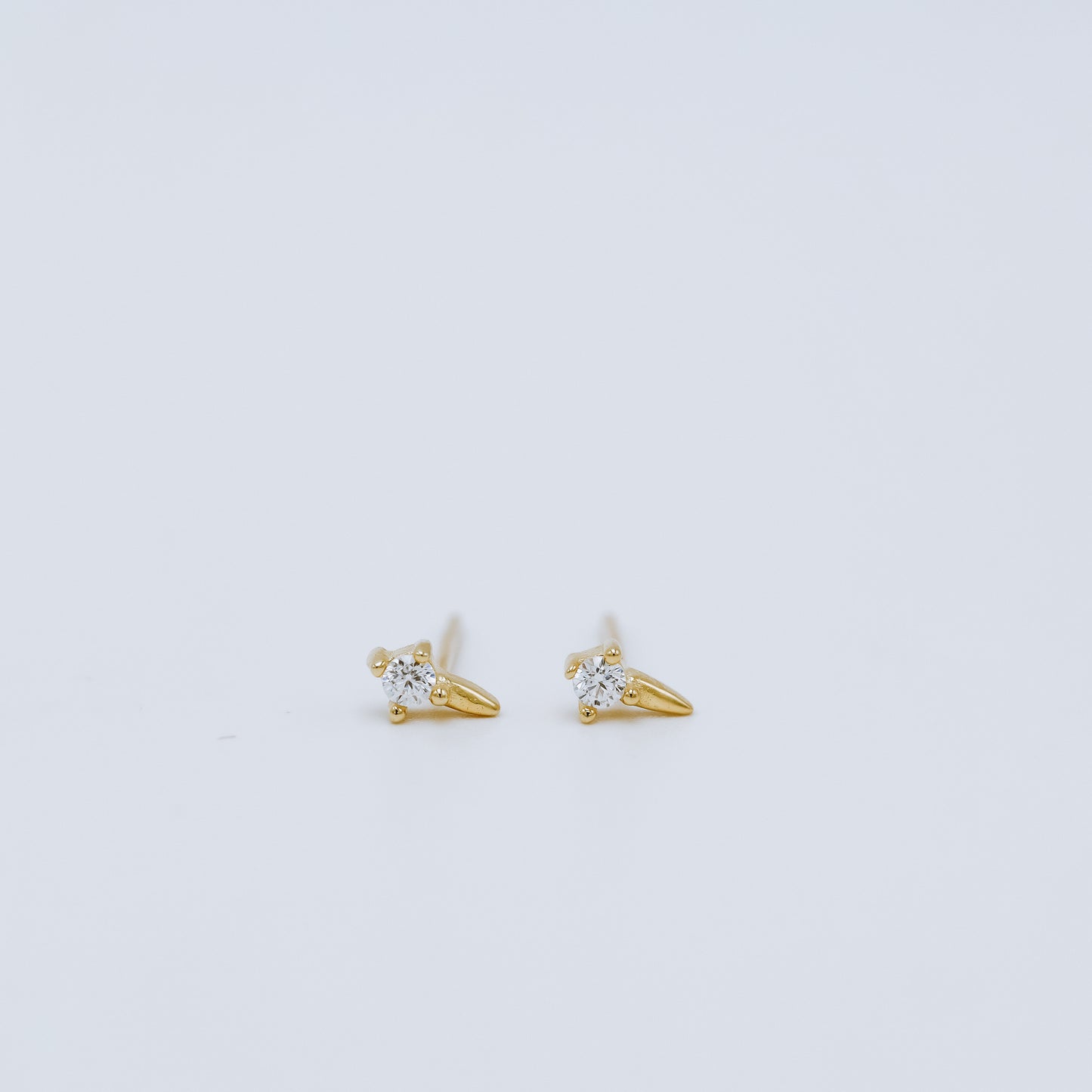 Dainty CZ Spike Stud Earrings, Helix Small Cone Post Stud Earrings, Cartilage Tragus Studs, Second Hole Earrings, BYSDMJEWELS