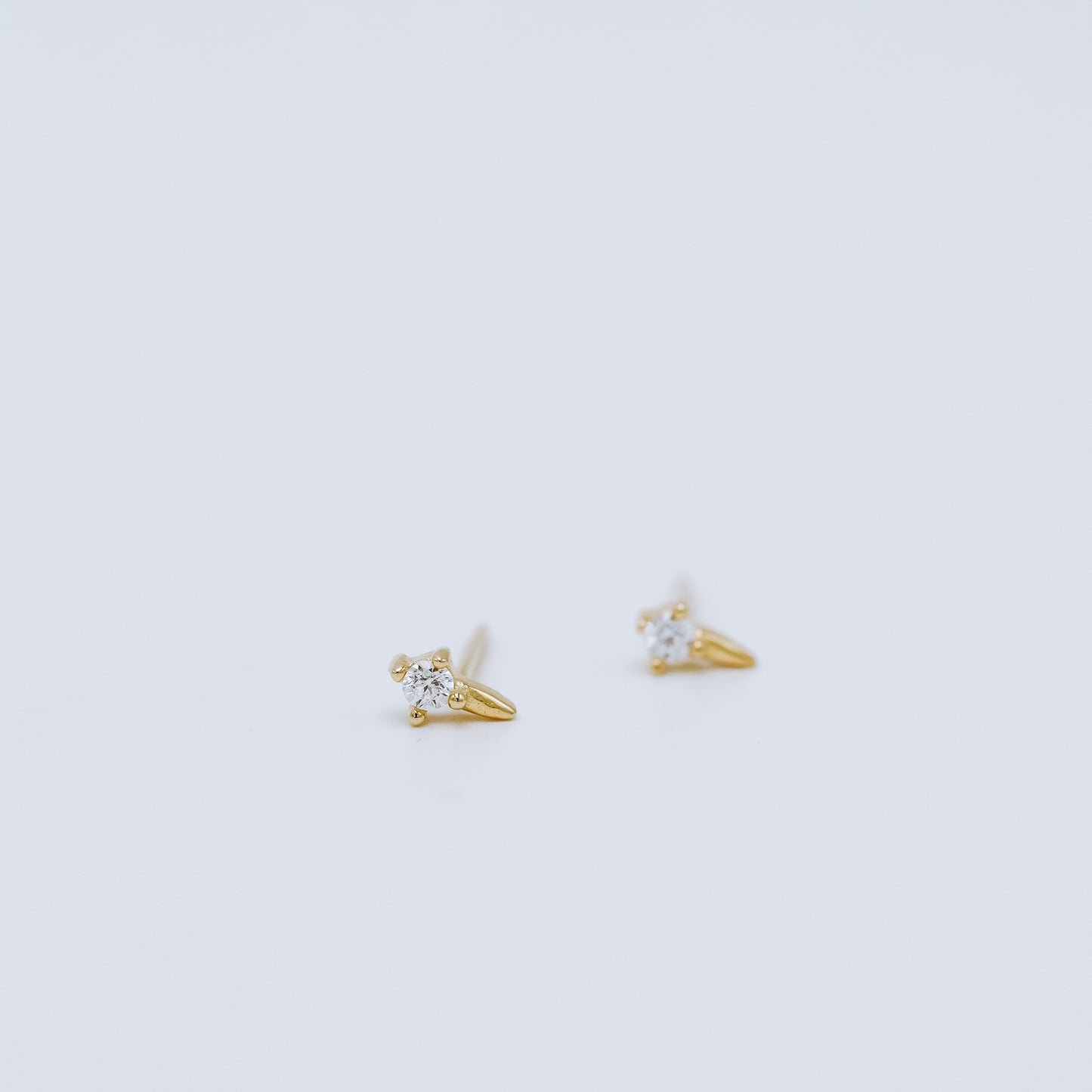 Dainty CZ Spike Stud Earrings, Helix Small Cone Post Stud Earrings, Cartilage Tragus Studs, Second Hole Earrings, BYSDMJEWELS