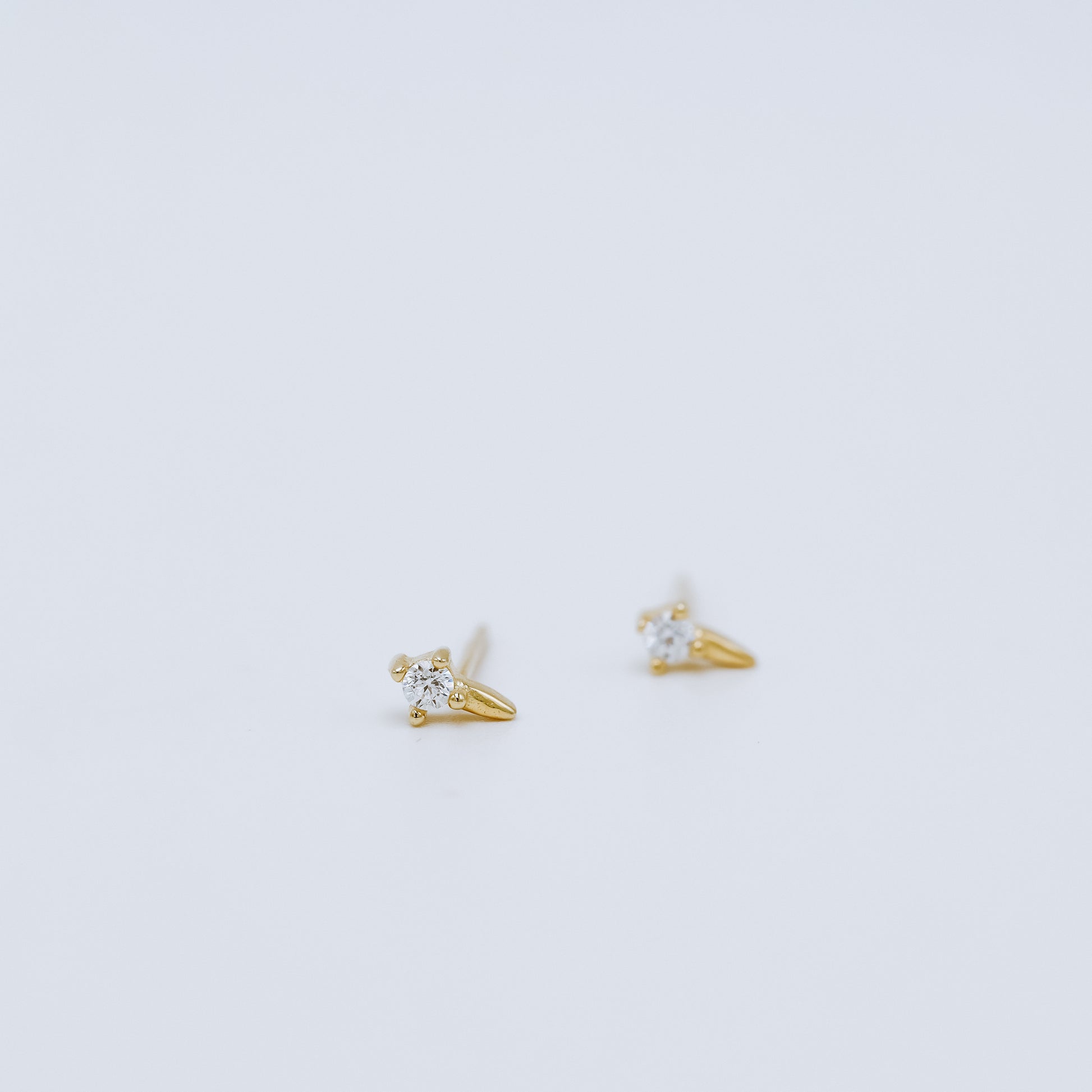 Dainty CZ Spike Stud Earrings, Helix Small Cone Post Stud Earrings, Cartilage Tragus Studs, Second Hole Earrings, BYSDMJEWELS