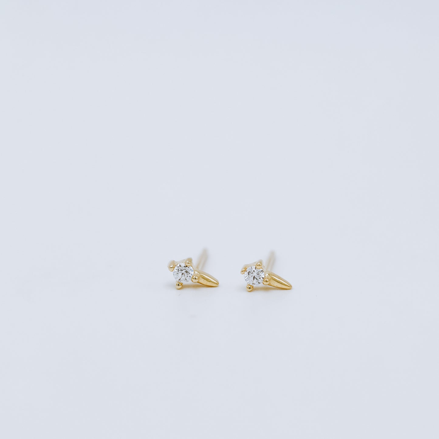 Dainty CZ Spike Stud Earrings, Helix Small Cone Post Stud Earrings, Cartilage Tragus Studs, Second Hole Earrings, BYSDMJEWELS