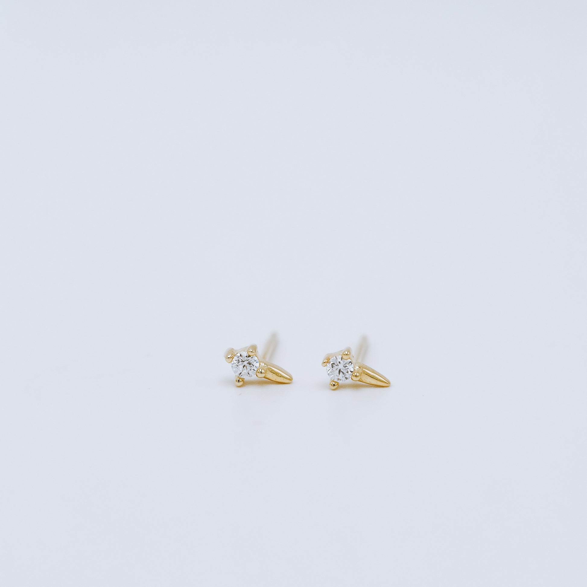 Dainty CZ Spike Stud Earrings, Helix Small Cone Post Stud Earrings, Cartilage Tragus Studs, Second Hole Earrings, BYSDMJEWELS