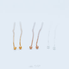 Load image into Gallery viewer, Tiny Ball Ear Threader • Gold, Silver, Rose Gold
