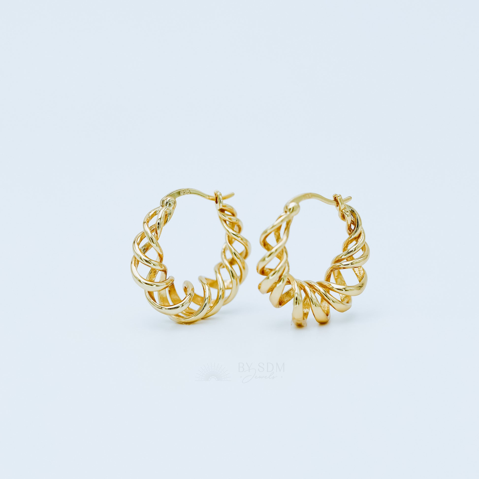 Twisted Hoop Earrings, Gold, Silver • Minimalist Earrings • Huggie Earrings • Birthday Gift • Perfect Gift for Her