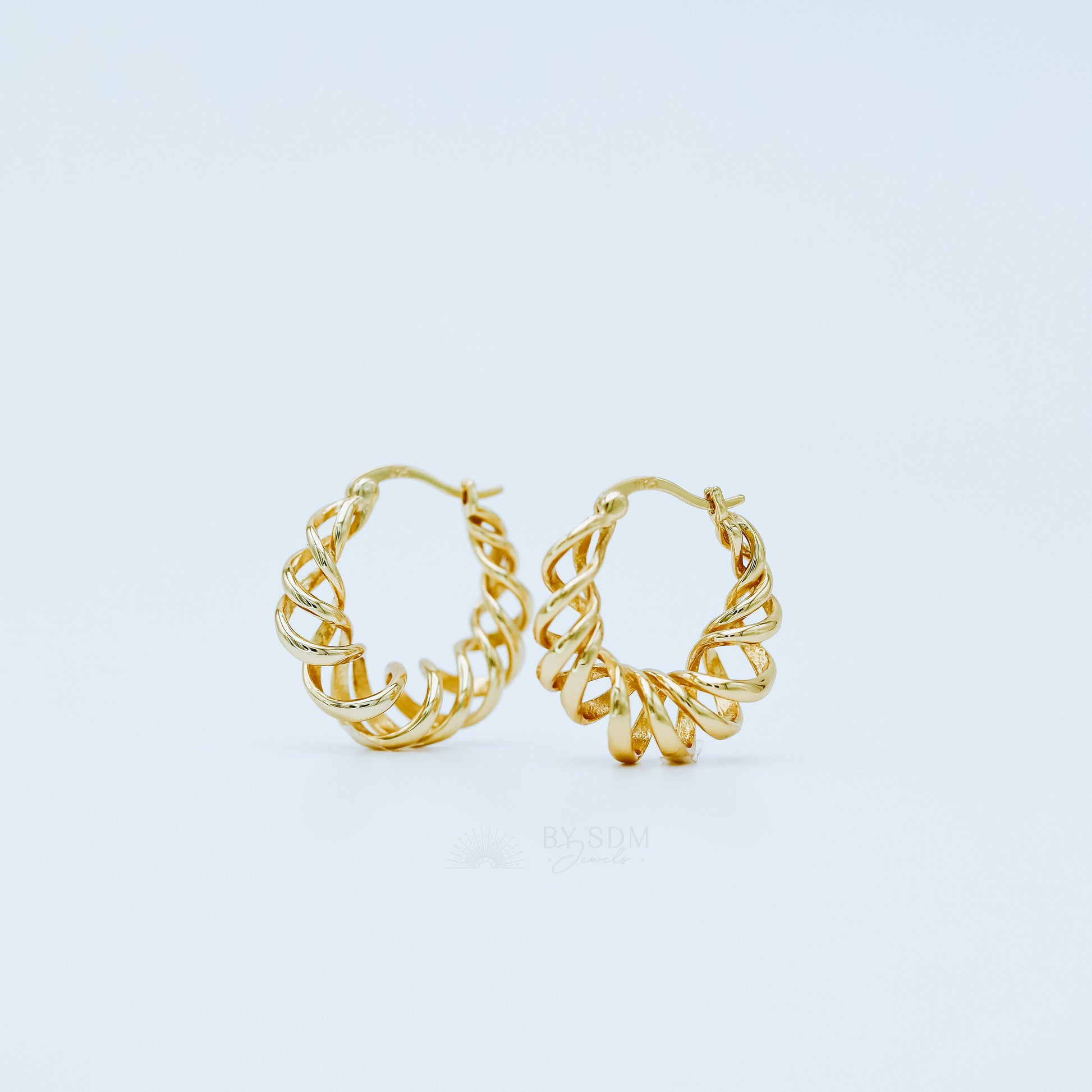 Twisted Hoop Earrings, Gold, Silver • Minimalist Earrings • Huggie Earrings • Birthday Gift • Perfect Gift for Her