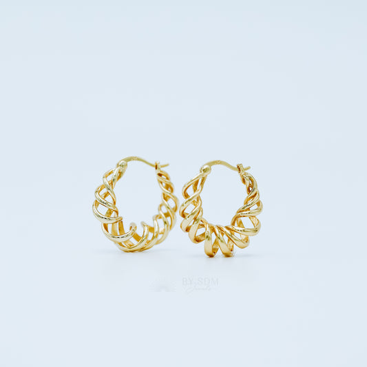 Twisted Hoop Earrings, Gold, Silver • Minimalist Earrings • Huggie Earrings • Birthday Gift • Perfect Gift for Her