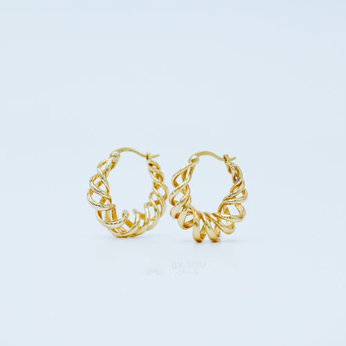 Twisted Hoop Earrings, Gold, Silver • Minimalist Earrings • Huggie Earrings • Birthday Gift • Perfect Gift for Her