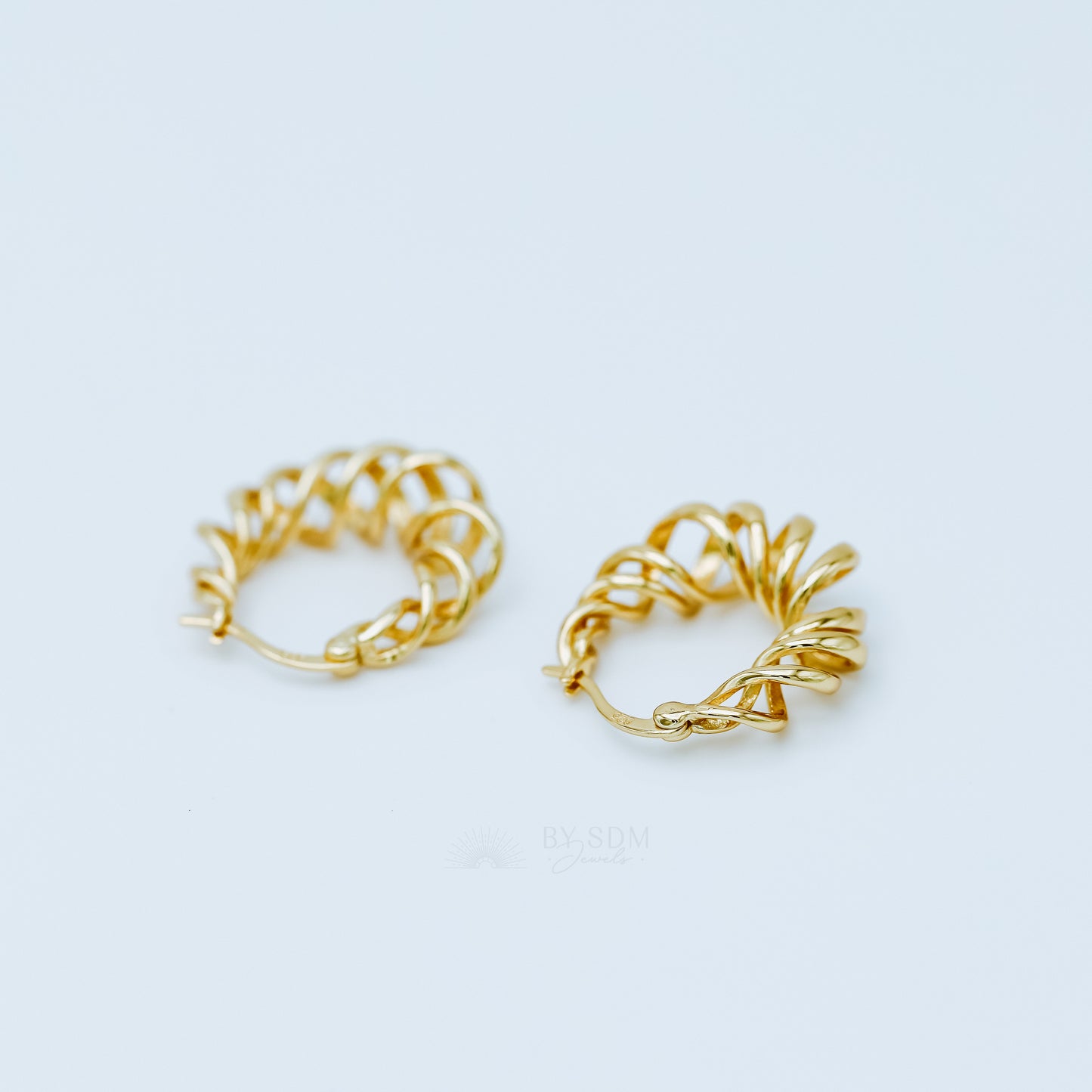 Twisted Hoop Earrings, Gold, Silver • Minimalist Earrings • Huggie Earrings • Birthday Gift • Perfect Gift for Her