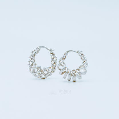 Twisted Hoop Earrings, Gold, Silver • Minimalist Earrings • Huggie Earrings • Birthday Gift • Perfect Gift for Her