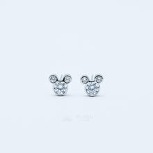 Load image into Gallery viewer, Triple Circle Studs Earrings • Mouse Stud Earrings, Silver
